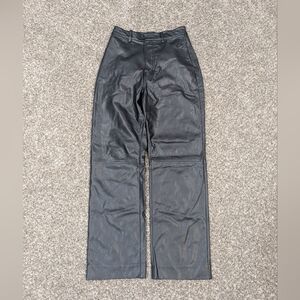 House of CB Inaya Leather Pants Size Small Black